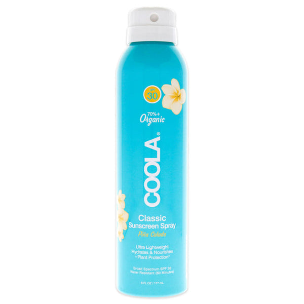 Coola Classic Body Organic Sunscreen Spray SPF 30 - Pina Colada by Coola for Unisex - 6 oz Sunscreen