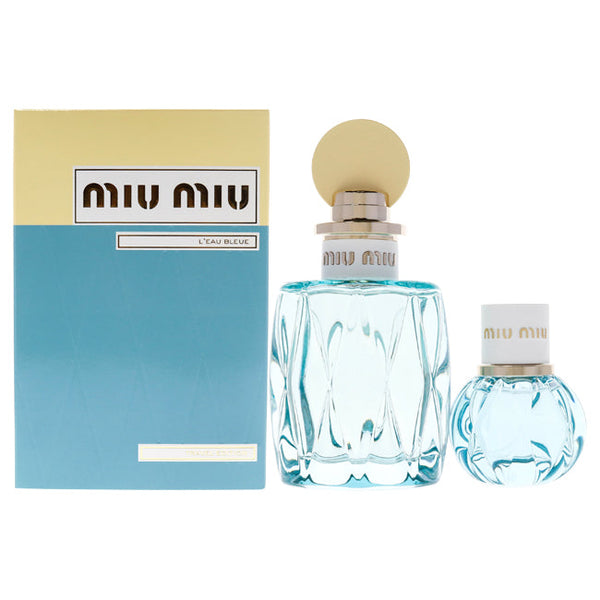 Miu Miu Leau Bleue by Miu Miu for Women - 2 Pc Gift Set 3.4oz EDP Spray, 0.67oz EDP Spray