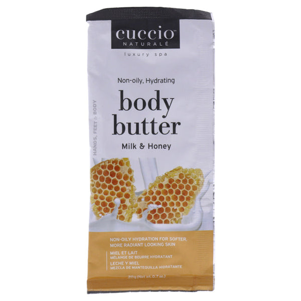 Cuccio Luxury Spa Non-Oily Hydrating Butter - Milk and Honey by Cuccio for Unisex - 0.7 oz Body Butter