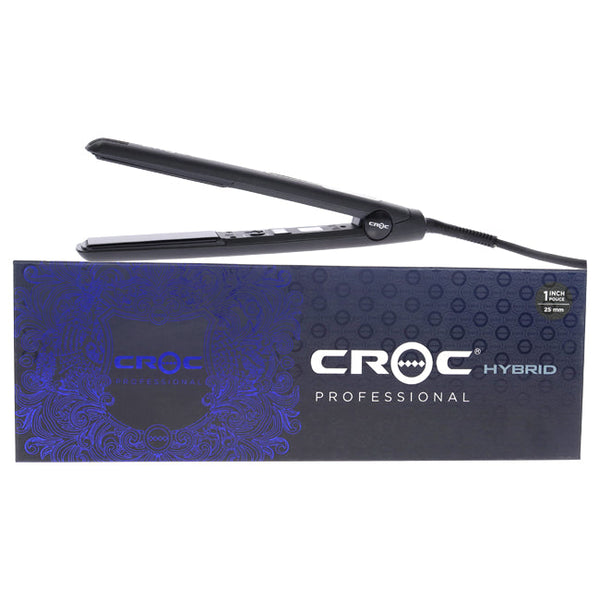 Croc Hybrid Flat Iron - Black Titanium by Croc for Unisex - 1 Inch Flat Iron