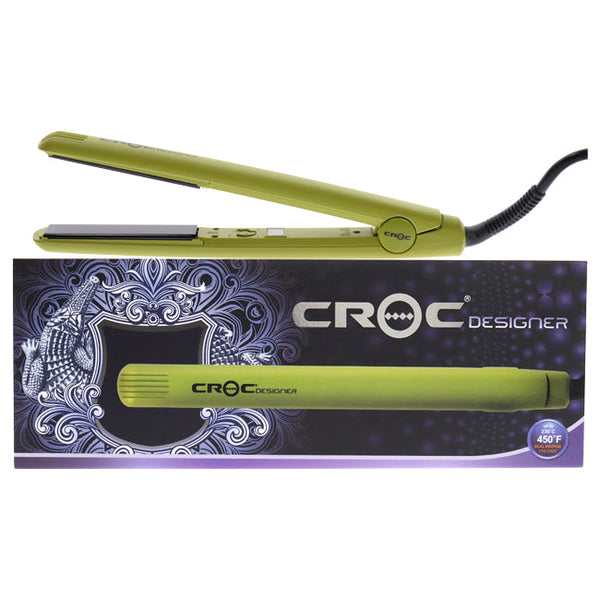 Croc Designer Flat Iron - Green by Croc for Unisex - 0.75 Inch Flat Iron