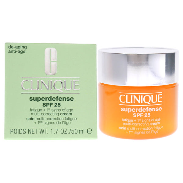 Clinique Superdefense Multi-Correcting Cream SPF 25 - Type I-II by Clinique for Unisex - 1.7 oz Cream