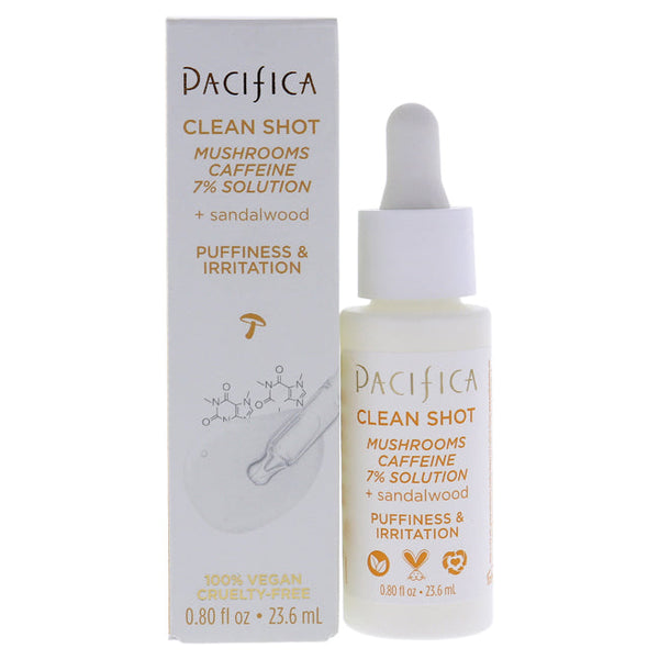 Pacifica Clean Shot Mushrooms and Caffeine 7 Percent by Pacifica for Unisex - 0.80 oz Serum