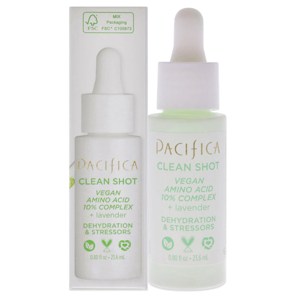 Pacifica Clean Shot Vegan Amino Acid 10 Percent Complex by Pacifica for Unisex - 0.80 oz Serum
