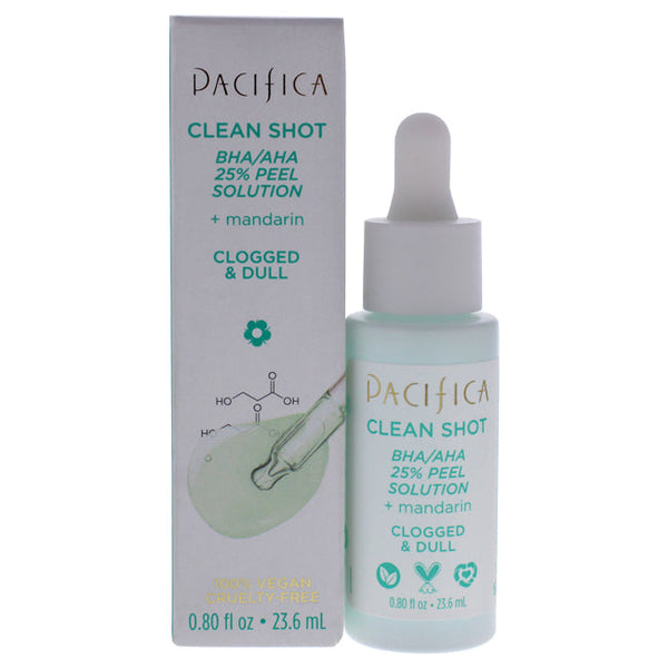 Pacifica Clean Shot BHA-AHA 25 Percent Peel Solution by Pacifica for Unisex - 0.8 oz Treatment