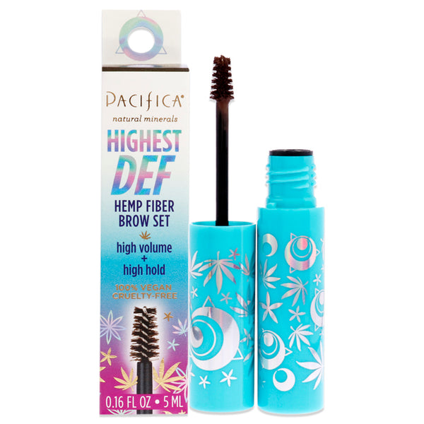 Pacifica Highest Def Hemp Fiber Brow Set - 4 Medium by Pacifica for Women - 0.16 oz Eyebrow Gel