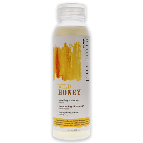 Rusk Puremix Wild Honey Repairing Shampoo - Dry Hair by Rusk for Unisex - 12 oz Shampoo