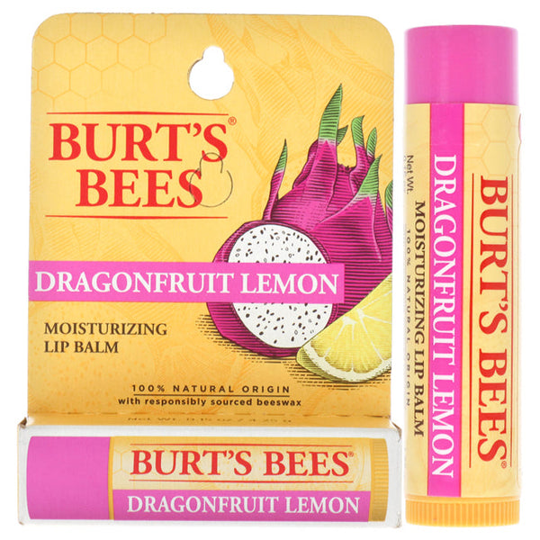 Burts Bees Dragonfruit Lemon Moisturizing Lip Balm by Burts Bees for Unisex - 0.15 oz Lip Balm