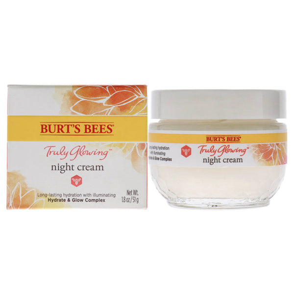 Burts Bees Truly Glowing Night Cream by Burts Bees for Unisex - 1.8 oz Cream