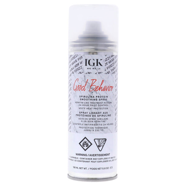 IGK Good Behavior Spirulina Protein Smoothing Spray by IGK for Women - 5.6 oz Hair Spray