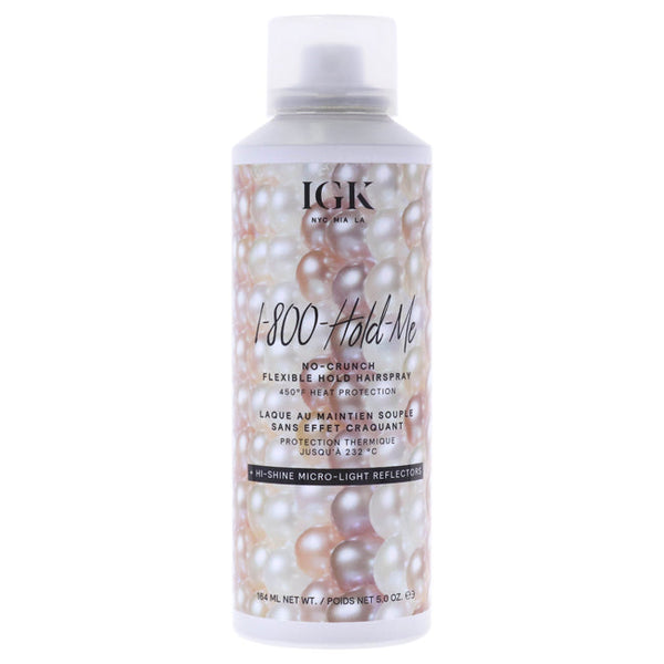 IGK 1-800-Hold-Me No-Crunch Flexible Hold Hairspray by IGK for Unisex - 5 oz Hair Spray