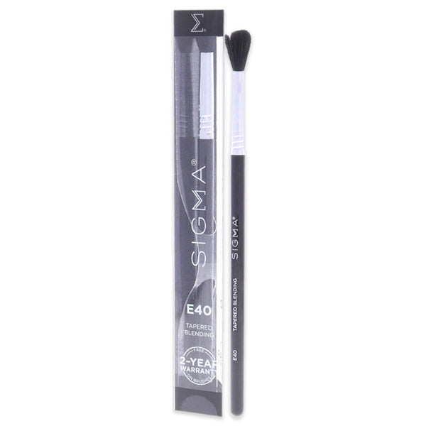 SIGMA Beauty Tapered Blending Brush - E40 Black-Chrome by SIGMA Beauty for Women - 1 Pc Brush