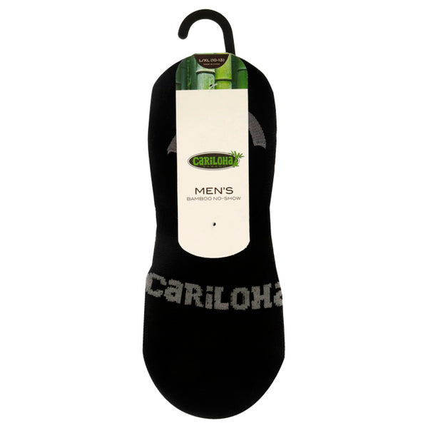 Bamboo No-Show Socks - Black by Cariloha for Men - 1 Pair Socks (L/XL)