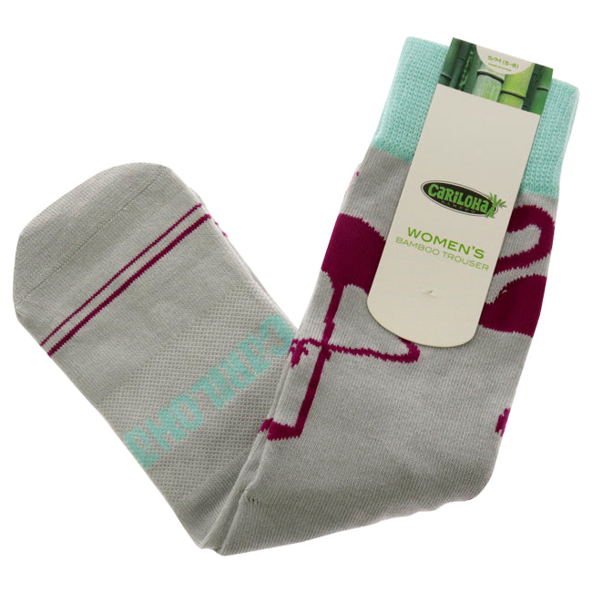 Bamboo Trouser Socks - Flamingo Gray by Cariloha for Women - 1 Pair Socks (S/M)