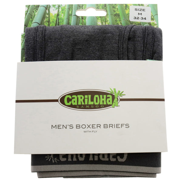 Bamboo Boxer Briefs - Carbon Heather by Cariloha for Men - 1 Pc Boxer (M)