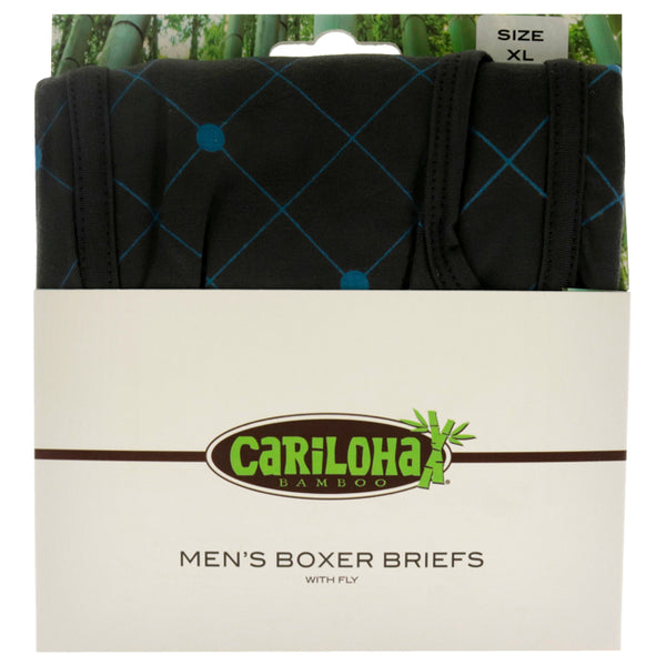 Bamboo Boxer Briefs - Carbon Argyle by Cariloha for Men - 1 Pc Boxer (XL)