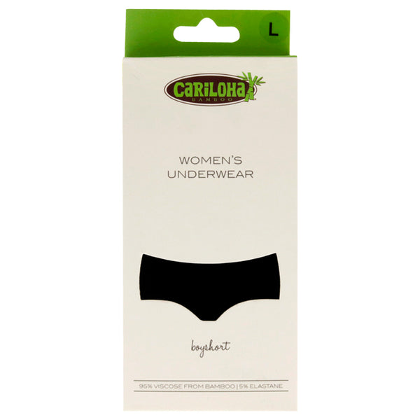 Bamboo Boyshort Briefs - Black by Cariloha for Women - 1 Pc Underwear (L)