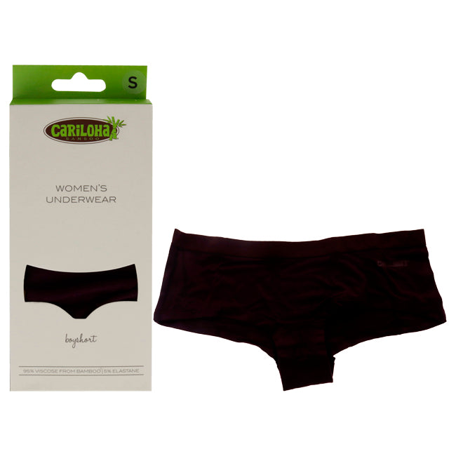 Bamboo Boyshort Briefs - Merlot by Cariloha for Women - 1 Pc Underwear (S)