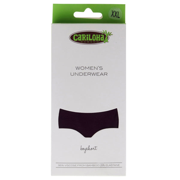 Bamboo Boyshort Briefs - Merlot by Cariloha for Women - 1 Pc Underwear (2XL)