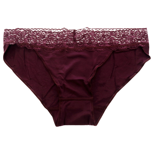 Bamboo Lace Bikini - Merlot by Cariloha for Women - 1 Pc Underwear (L)