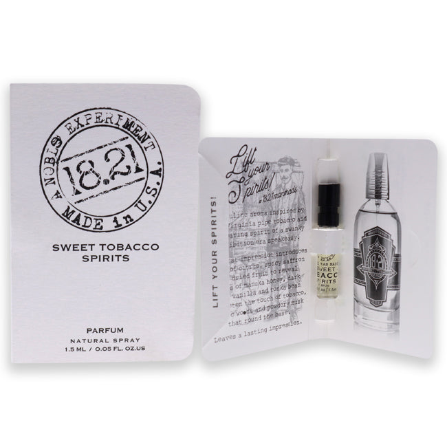 18.21 Man Made Spirits - Sweet Tobacco by 18.21 Man Made for Men - 0.05 oz Parfum Spray Vial (Mini)