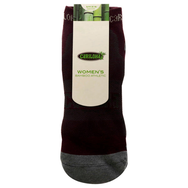 Bamboo Athletic Socks - Merlot by Cariloha for Women - 1 Pair Socks (S/M)
