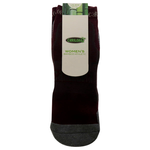 Bamboo Athletic Socks - Merlot by Cariloha for Women - 1 Pair Socks (L/XL)