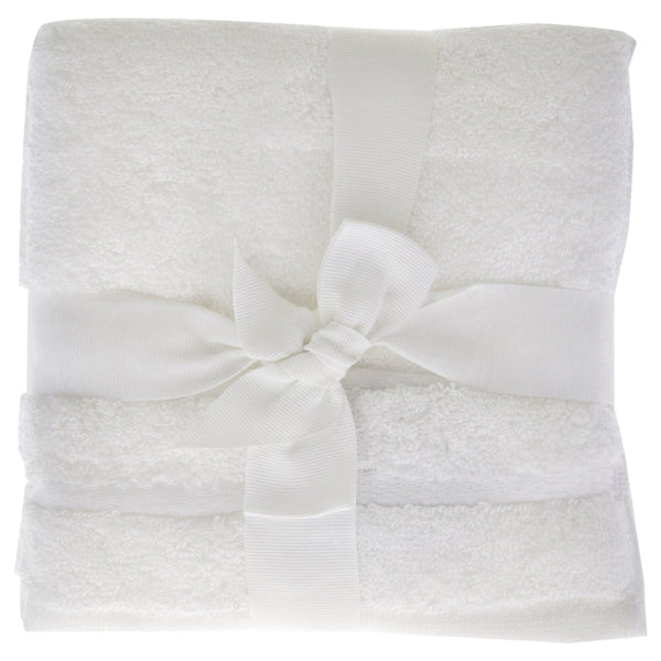 Bamboo Washcloths Set - White by Cariloha for Unisex - 3 Pc Towel