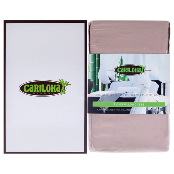 Resort Bamboo Pillowcase Set - Blush-King by Cariloha for Unisex - 2 Pc Pillowcase