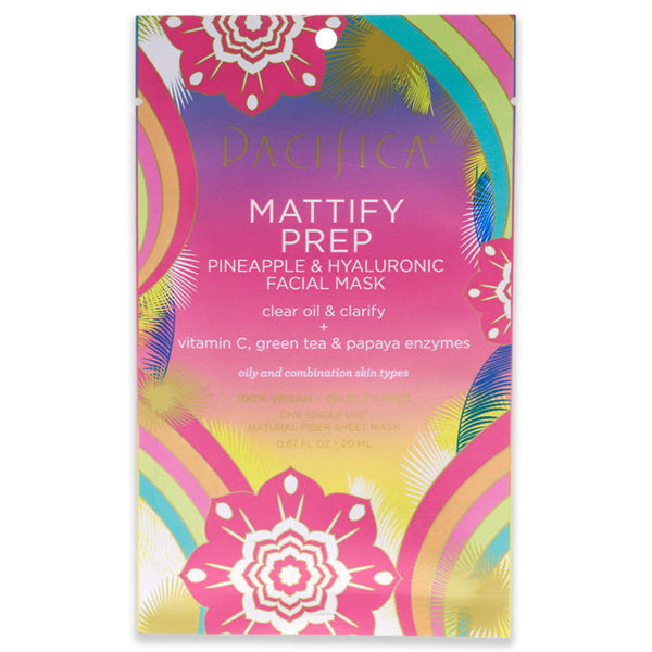 Pacifica Mattify Prep Pineapple and Hyaluronic Facial Mask by Pacifica for Unisex - 1 Pc Mask