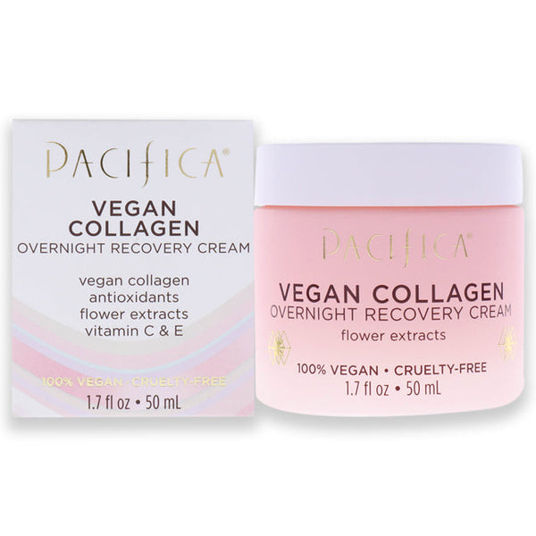 Pacifica Vegan Collagen Overnight Recovery Cream by Pacifica for Unisex - 1.7 oz Cream