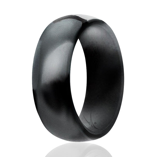 Silicone Wedding Ring - Black-Camo by ROQ for Men - 7 mm Ring