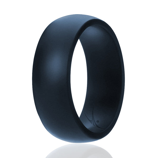 Silicone Ring Dome Style - Blue by ROQ for Men - 7 mm Ring