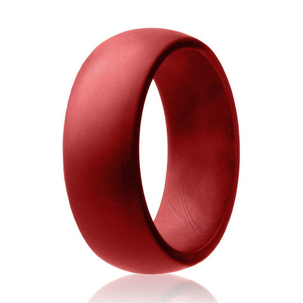 Silicone Wedding Ring - Red by ROQ for Men - 7 mm Ring