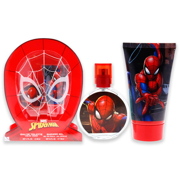 Marvel Spider Man by Marvel for Kids - 2 Pc Gift Set 1.7oz EDT Spray, 3.4oz Shower Gel