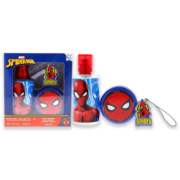 Marvel Spider Man by Marvel for Kids - 3 Pc Gift Set 1.7oz EDT Spray, Key Ring, Yoyo