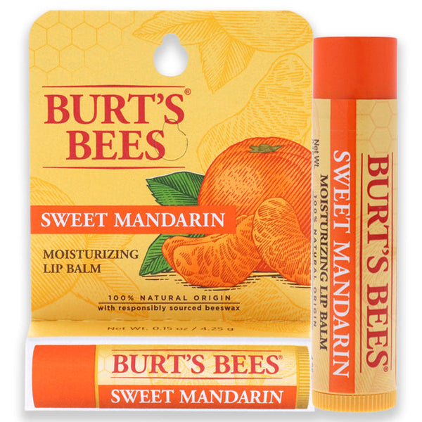 Burts Bees Sweet Mandarin Moisturizing Lip Balm by Burts Bees for Unisex - 0.15 oz Lip Balm