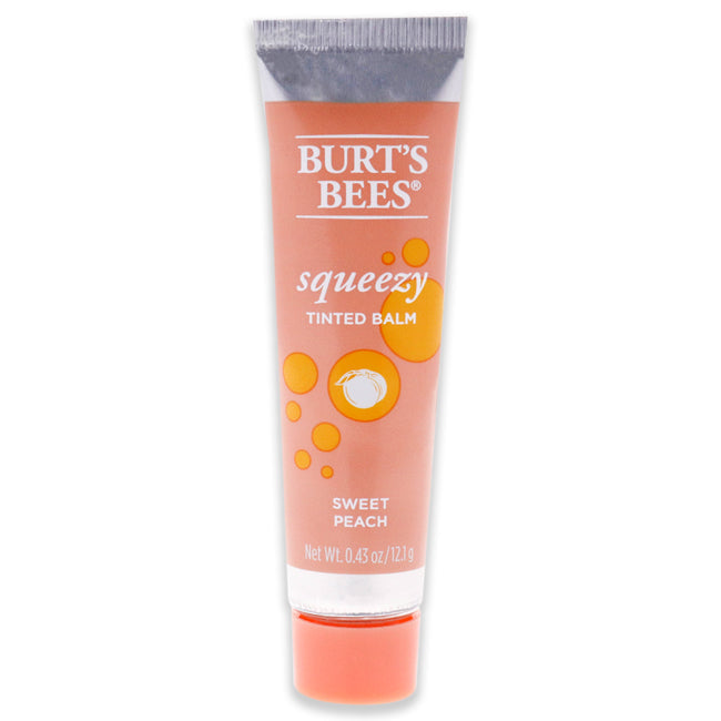 Burts Bees Squeezy Tinted Lip Balm - Sweet Peach by Burts Bees for Women - 0.43 oz Lip Balm