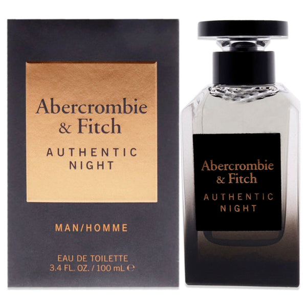 Authentic Night by Abercrombie and Fitch for Men - 3.4 oz EDT Spray