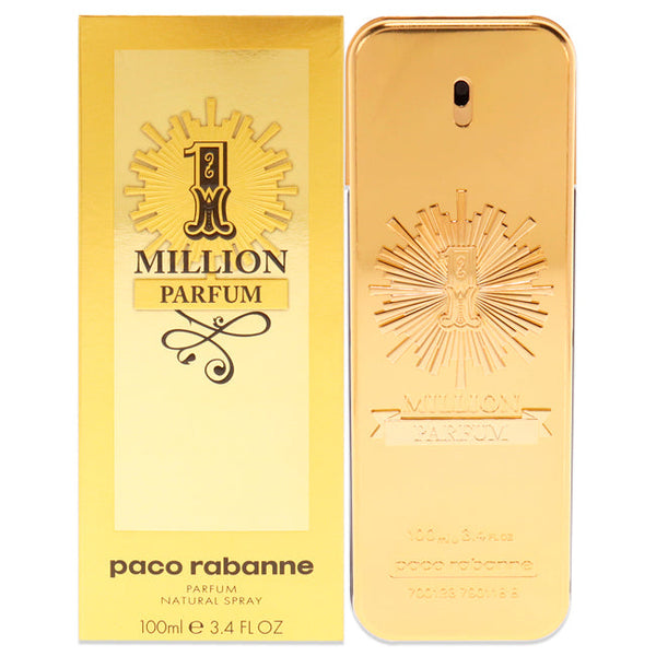 1 Million Parfum by Paco Rabanne for Men - 3.4 oz Parfum Spray