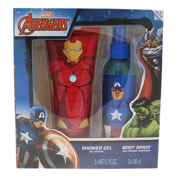 Marvel Avengers by Marvel for Kids - 2 Pc Gift Set 5.1oz Shower Gel, 5.1oz Body Spray
