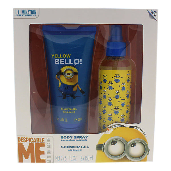 Minions Minions by Minions for Kids - 2 Pc Gift Set 5.1oz Shower Gel, 5.1oz Body Spray