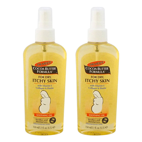 Palmers Cocoa Butter Formula Soothing Oil For Dry/Itchy Skin - Pack of 2 by Palmers for Women - 5.1 oz Oil