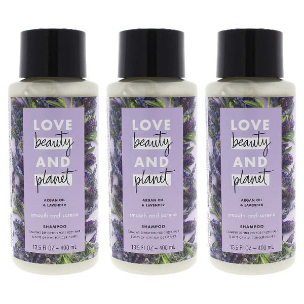 Love Beauty and Planet Argan Oil and Lavender Shampoo by Love Beauty and Planet for Unisex - 13.5 oz Shampoo - Pack of 3