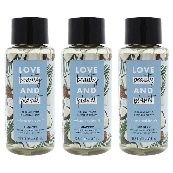 Love Beauty and Planet Coconut Water and Mimosa Flower Shampoo by Love Beauty and Planet for Unisex - 13.5 oz Shampoo - Pack of 3