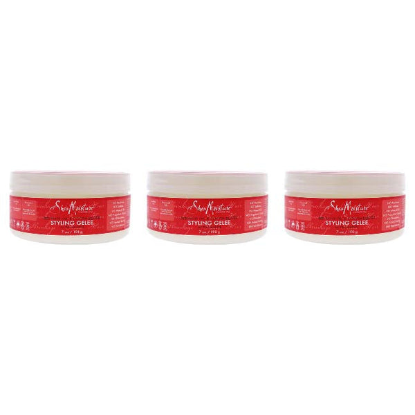 Shea Moisture Red Palm Oil and Cocoa Butter Styling Gelee by Shea Moisture for Unisex - 7 oz Gel - Pack of 3