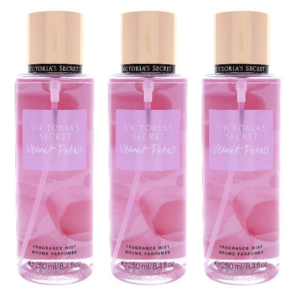 Victoria's Secret Velvet Petals by Victorias Secret for Women - 8.4 oz Fragrance Mist - Pack of 3