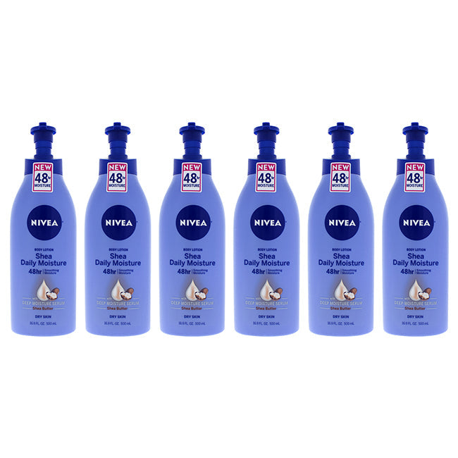 Nivea Smooth Sensation Body Lotion For Dry Skin by Nivea for Unisex - 16.9 oz Body Lotion - Pack of 6