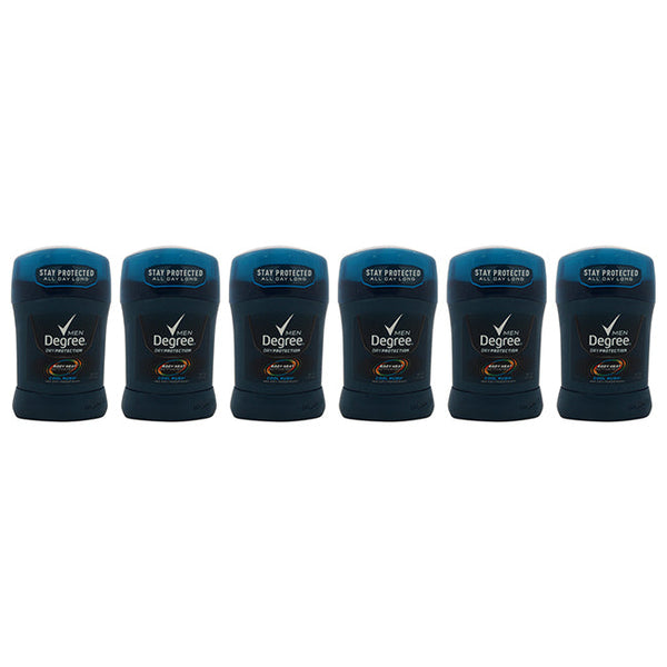 Degree Dry Protection Anti-Perspirant and Deodorant Cool Rush by Degree for Men - 1.7 oz Deodorant Stick - Pack of 6