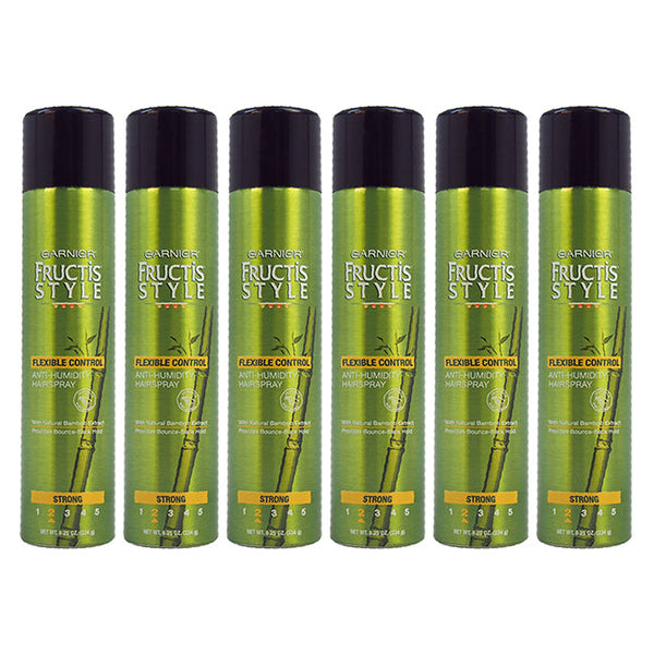 Garnier Fructis Style Flexible Control Anti-Humidity Strong Hairspray by Garnier for Unisex - 8.25 oz Hairspray - Pack of 6
